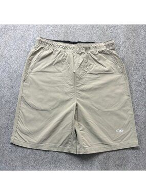 Outdoor Research Training Shorts Men L Beige Stretch Performance 8" Gym